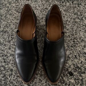 Madewell Black Leather Mules Sz 8
